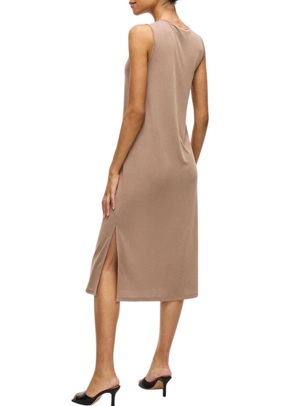 Vestido Vila Vimodala midi tostado para mujer
