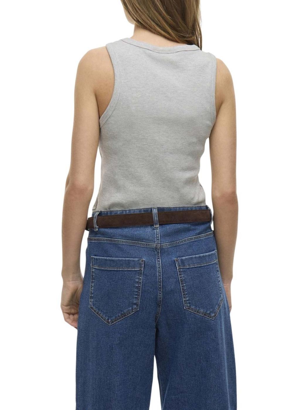 Camiseta Vila Visola gris para mujer