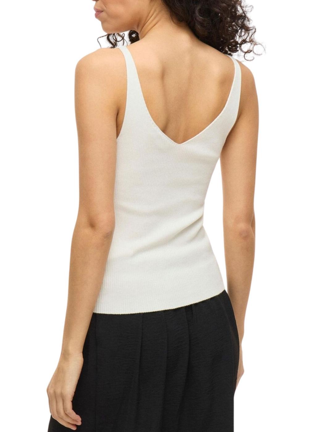 Top Vila Viwennie blanco para mujer