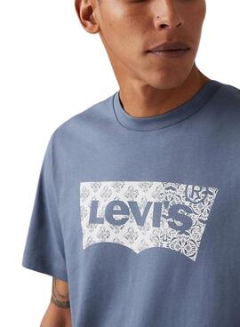 Camiseta Levis Graphic azul para hombre