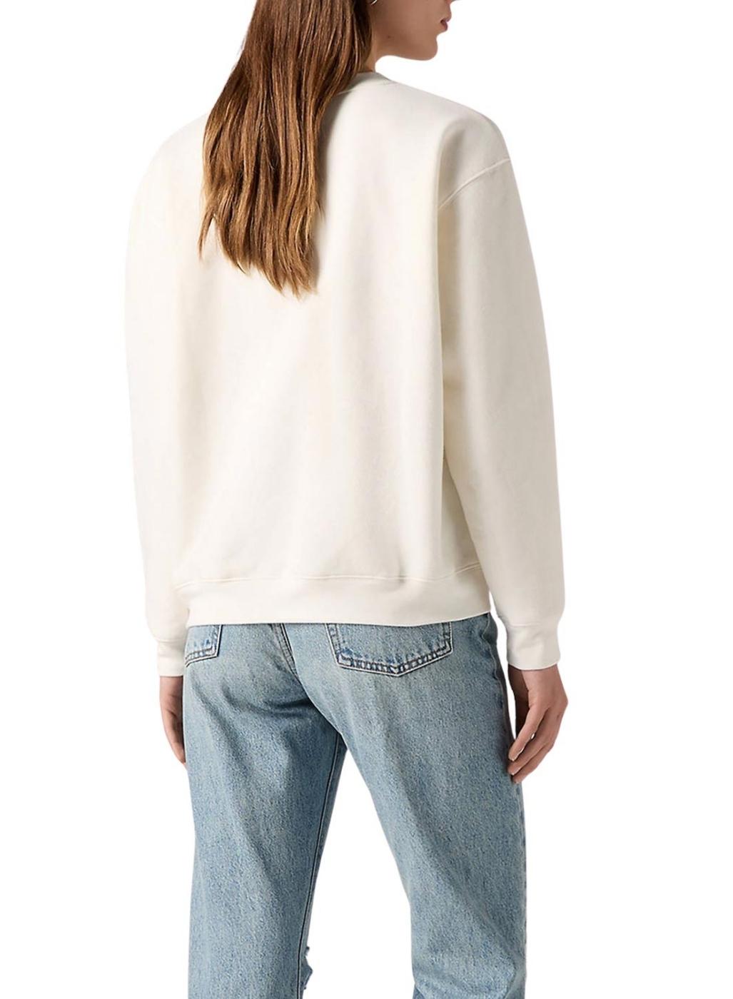 Sudadera Levis Everyday floral beige para mujer