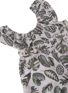 Conjunto Mayoral volantes verde para niña