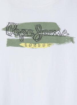 Camiseta Pepe Jeans Felix blanco para niño