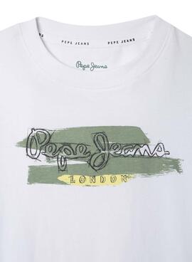 Camiseta Pepe Jeans Felix blanco para niño