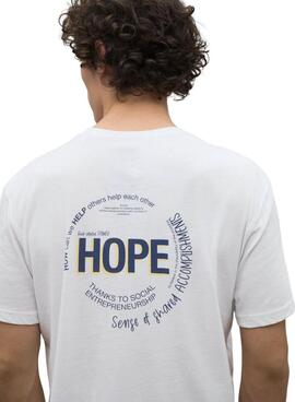 Camiseta Ecolaf Hope blanco para hombre