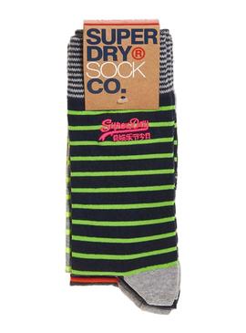 Pack Calcetines Superdry City Multicolor Hombre