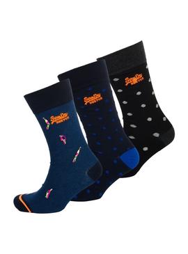 Pack Calcetines Superdry City Dots Hombre
