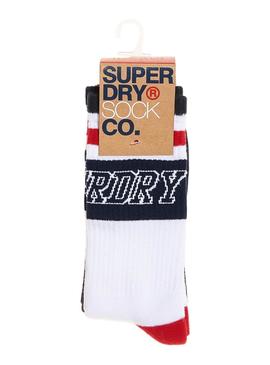 Pack Calcetines Superdry Courtside Blanco Hombre
