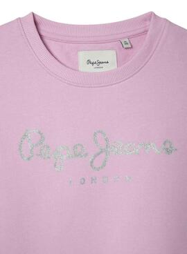 Sudadera Pepe Jeans Hana crew rosa para niña