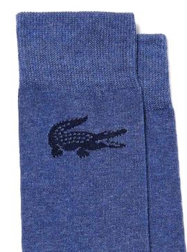 Pack Calcetines Lacoste Cocodrilo Azul Hombre