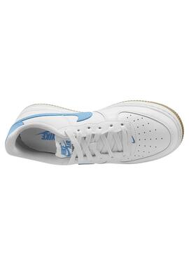Zapatillas Nike Air Force 1 blanco y azul para niño y niña
