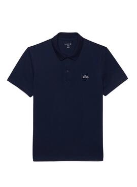 Polo Lacoste Bord Cotes azul marino para hombre