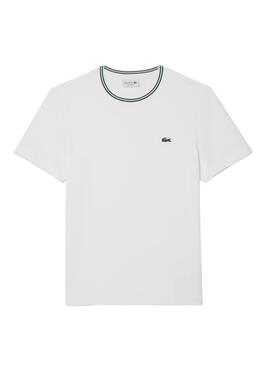 Camiseta Lacoste Ribbed blanco para hombre