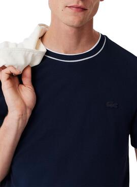 Camiseta Lacoste Pique azul para hombre