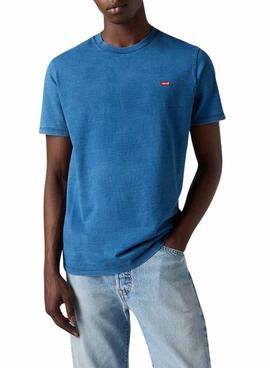 Camiseta Levis básico azul para hombre