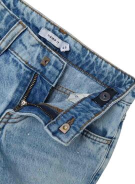 Bermuda Name it Rose regular denim para niña