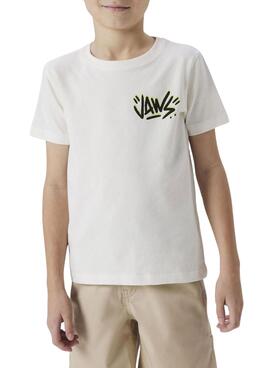 Camiseta Name It Makai Jaws regular beige niño