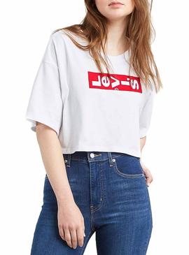 Camiseta Levis Graphic Slacker Blanco Mujer