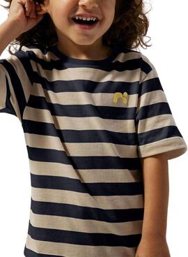 Camiseta Name It Fridy rayas beige para niña