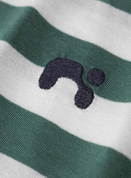 Camiseta Name It Fridy rayas verde para niño