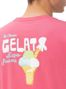 Camiseta El Pulpo Gelato rosa para hombre