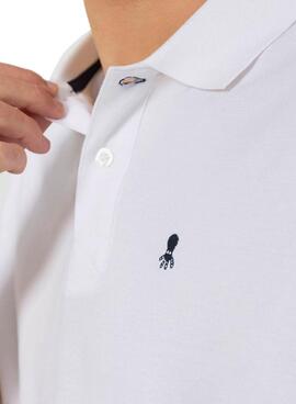 Polo El Pulpo básico blanco para hombre