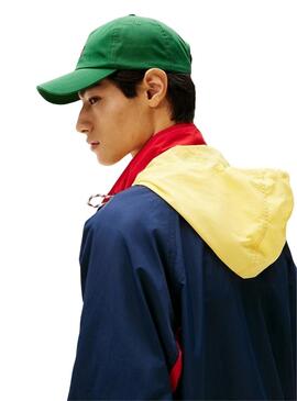 Cazadora  Tommy Jeans color block marino para hombre 