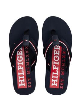  Chanclas Tommy Hilfiger Corporate marino para hombre 