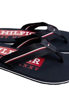  Chanclas Tommy Hilfiger Corporate marino para hombre 