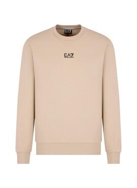 Sudadera Emporio Armani EA7 Core Identity tostado para hombre
