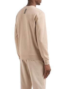 Sudadera Emporio Armani EA7 Core Identity tostado para hombre