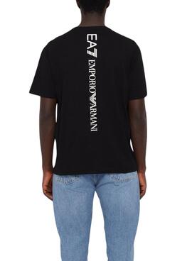 Camiseta Emporio Armani EA7 vertical logo negro para hombre