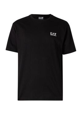 Camiseta Emporio Armani EA7 vertical logo negro para hombre