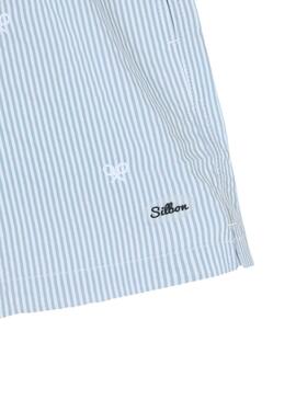 Bañador Silbon rayas azul para hombre