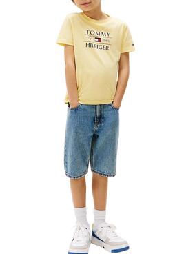 Camiseta Tommy Hilfiger Flag amarillo para niño