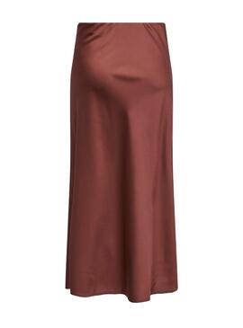 Falda Only Chigo granate satinada para mujer