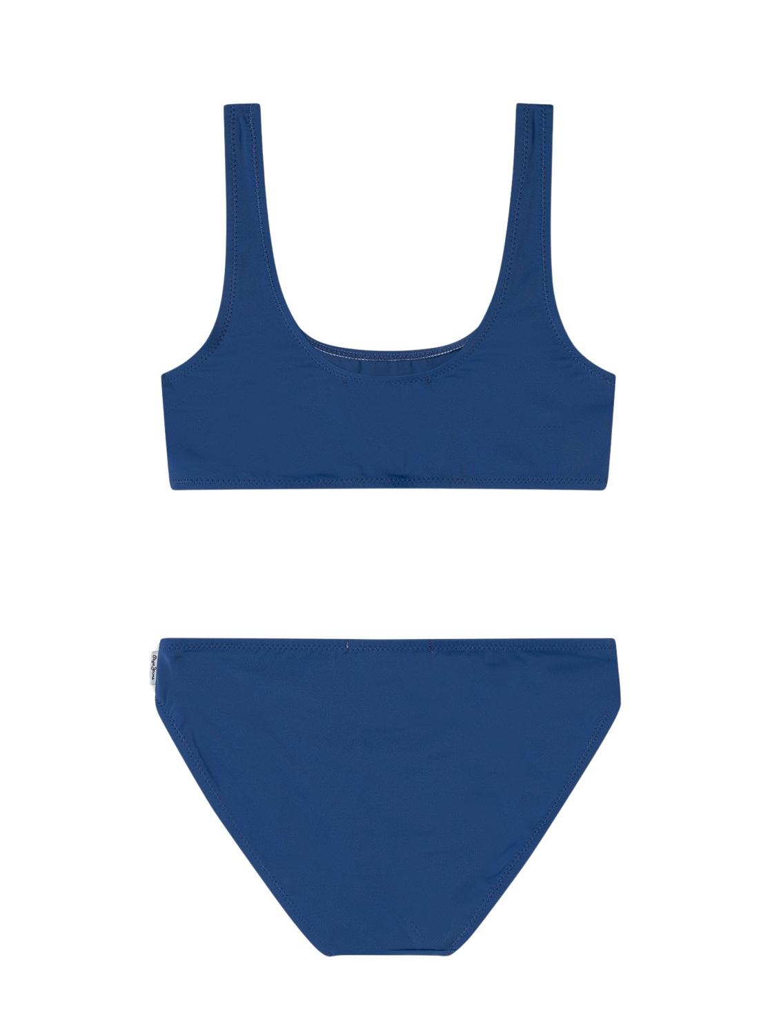 Bikini Pepe Jeans Logo azul para niña