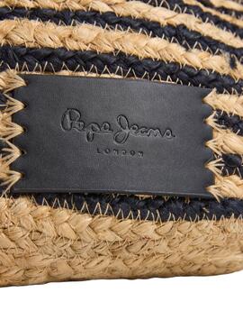 Bolso Pepe Jeans Fiona natural y negro para mujer
