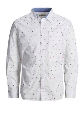 Camisa Jack and Jones Miles Blanco Hombre