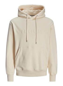 Sudadera Jack and Jones Freder beige para hombre