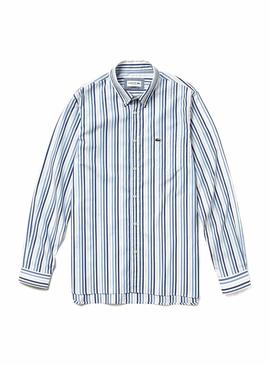 Camisa Lacoste Multi Rayas Azul Hombre