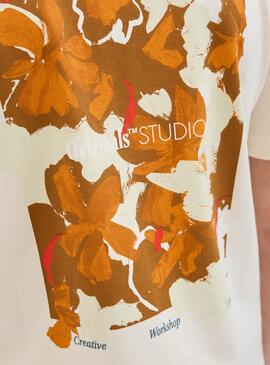Camiseta Jack And Jones Varenna Painted beige Niño