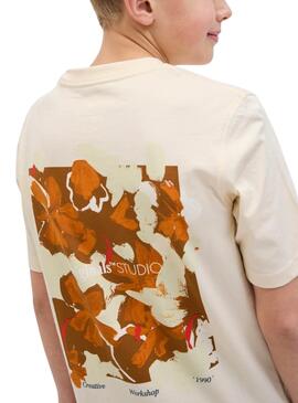 Camiseta Jack And Jones Varenna Painted beige Niño