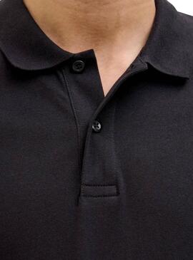 Polo Jack and Jones Jersey negro para hombre
