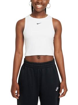 Camiseta Nike de tirantes blanco para niña