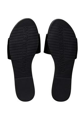 Sandalias Calvin Klein planas negro para mujer