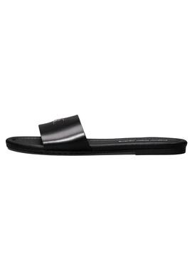 Sandalias Calvin Klein planas negro para mujer