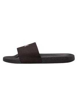 Chanclas Calvin Klein monograma negro para mujer