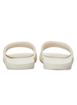 Chanclas Calvin Klein monograma beige para mujer