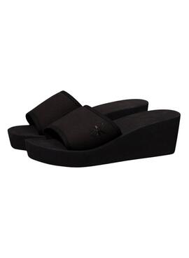 Chanclas Calvin Klein plataforma negro para mujer